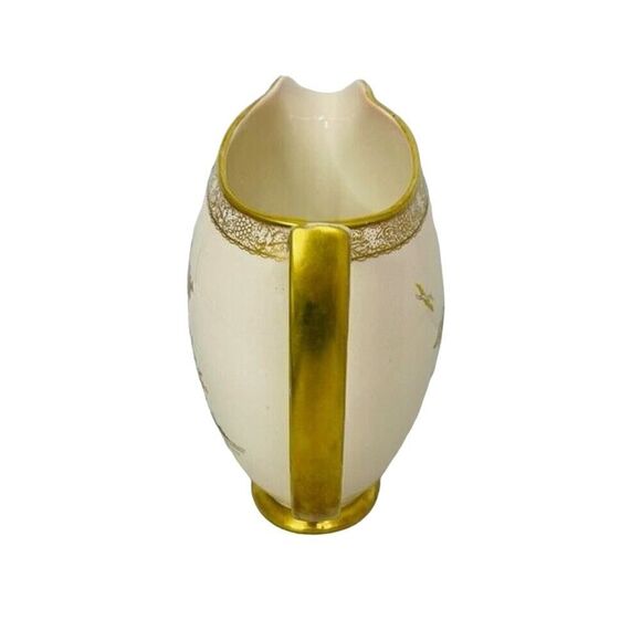 Vintage 1940's Carlton Ware Pink Royale #1676 Pagoda Water Pitcher 7" - Picture 6 of 8